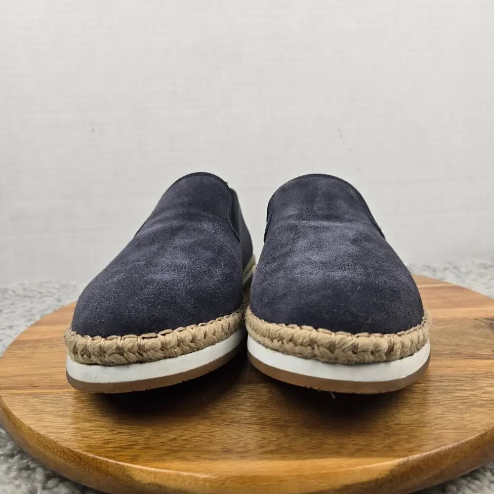 Peter Millar Mens 9M Crown Crafted Coastal Slip On Navy Suede Espadrille Loafer